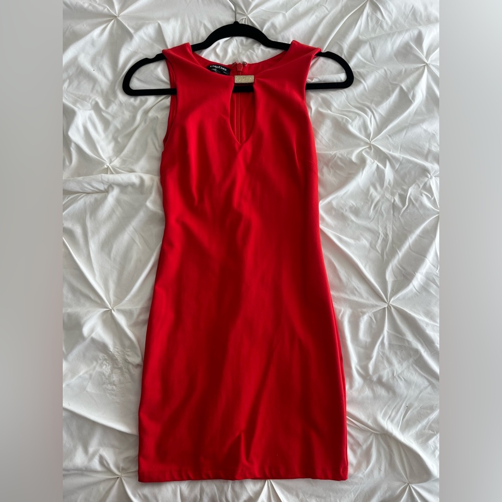 bebe Vibrant Red Mini Dress
